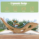  - Acacia Wood Patio Rocking Sun Lounger Chaise Lounge with Ergonomic Curved Seat - Outdoor Style Company