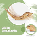  - Acacia Wood Patio Rocking Sun Lounger Chaise Lounge with Ergonomic Curved Seat - Outdoor Style Company