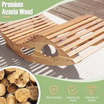  - Acacia Wood Patio Rocking Sun Lounger Chaise Lounge with Ergonomic Curved Seat - Outdoor Style Company