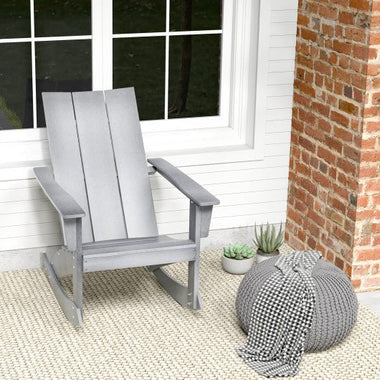  - Adirondack Rocking Chair with Curved Back for Balcony - Outdoor Style Company