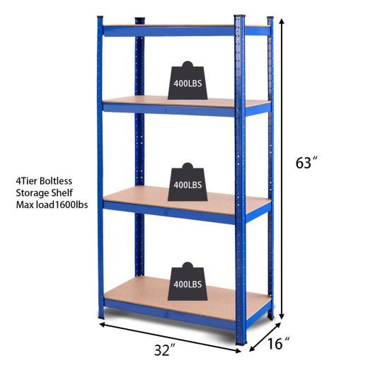  - Adjustable Heavy Duty 4 Level Garage Tool Shelf Storage - Outdoor Style Company