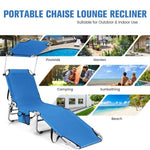  - Adjustable Outdoor Beach Patio Pool Recliner with Sun Shade - Outdoor Style Company