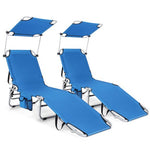  - Adjustable Outdoor Beach Patio Pool Recliner with Sun Shade - Outdoor Style Company