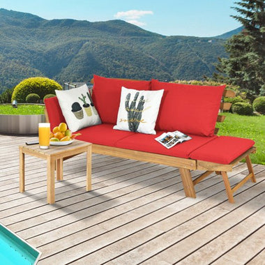  - Adjustable Patio Convertible Sofa with Thick Cushion - Outdoor Style Company