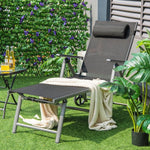  - Adjustable Patio Folding Chaise Lounge Chair with Wheels - Outdoor Style Company