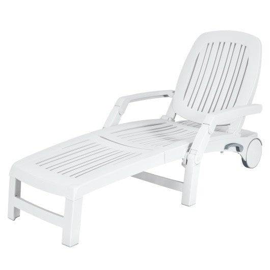  - Adjustable Patio Sun Lounger with Weather Resistant Wheels - Outdoor Style Company