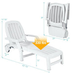  - Adjustable Patio Sun Lounger with Weather Resistant Wheels - Outdoor Style Company