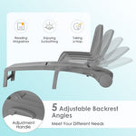  - Adjustable Patio Sun Lounger with Weather Resistant Wheels - Outdoor Style Company