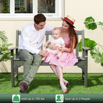  - All - Weather HDPE 2 - Person Garden Bench with Backrest and Armrests - Outdoor Style Company