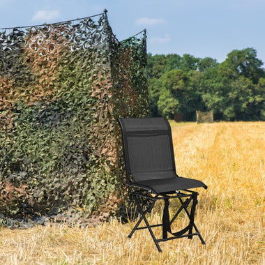  - All weather Outdoor Foldable 360 Degree Swivel Chair with Iron Frame - Outdoor Style Company