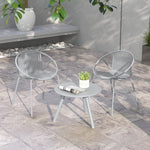  - All Weather PP Patio Conversation Set with Round Coffee table and 2 Chairs - Outdoor Style Company