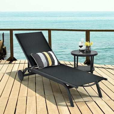  - Aluminum Fabric Outdoor Patio Lounge Chair with Adjustable Reclining - Outdoor Style Company