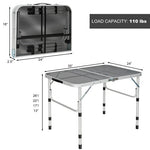  - Aluminum Grill Table with Iron Mesh Top - Outdoor Style Company