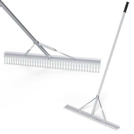  - Aluminum Rake with 36 Inch Wide Rake Head and 68 Inch Long Handle - Outdoor Style Company