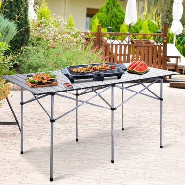  - Aluminum Roll Up Folding Camping Rectangle Picnic Table - Outdoor Style Company