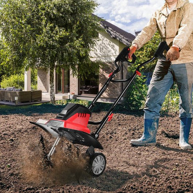  - Amp Corded Electric Tiller and Cultivator 9 - Inch Tilling Depth - Outdoor Style Company