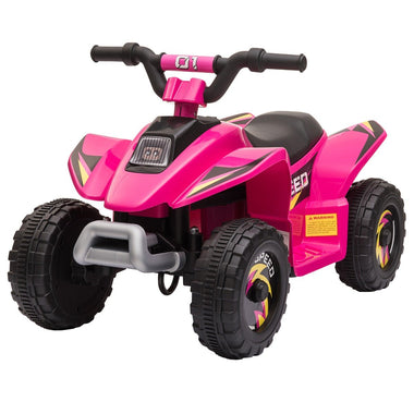 -Aosom 6V Kids Ride-on ATV Four Wheeler Car, Children Battery Operated Car with Forward/ Reverse Switch for18-36 Months Old Toddlers, Pink - Outdoor Style Company