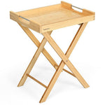  - Bamboo Lipped Multi - Functional Snack Side Table - Outdoor Style Company