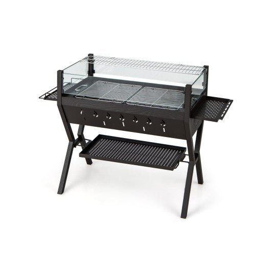  - Barbecue Charcoal Grills with Wind Guard Seasoning Racks - Outdoor Style Company