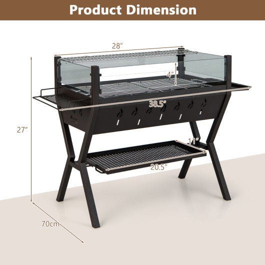  - Barbecue Charcoal Grills with Wind Guard Seasoning Racks - Outdoor Style Company