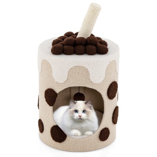  - Bubble Tea Cat Tree Tower with Scratching Post - Outdoor Style Company