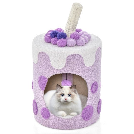  - Bubble Tea Cat Tree Tower with Scratching Post - Outdoor Style Company