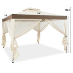  - Canopy Gazebo Tent Shelter Garden Lawn Patio with Mosquito Netting - Outdoor Style Company