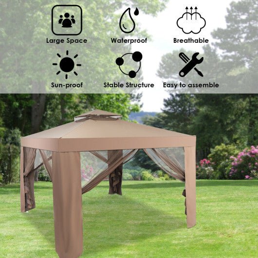  - Canopy Gazebo Tent Shelter Garden Lawn Patio with Mosquito Netting - Outdoor Style Company