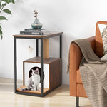  - Cat Furniture End Table Cat House with Scratching Post - Outdoor Style Company