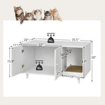  - Cat Litter Box Enclosure with Divider and Double Doors - Outdoor Style Company