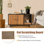  - Cat Litter Box Enclosure with Divider and Double Doors - Outdoor Style Company