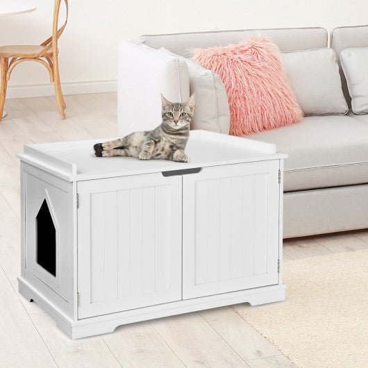  - Cat Litter Box Enclosure with Double Doors for Large Cat and Kitty - Outdoor Style Company