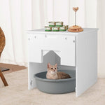  - Cat Litter Box Enclosure with Flip Magnetic Half Door - Outdoor Style Company