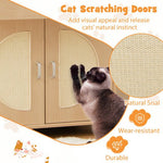  - Cat Litter Box Enclosure with Sisal Scratching Doors and Storage - Outdoor Style Company