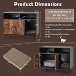  - Cat Litter Box Enclosure with Storage Compartments and Pet Scratcher - Outdoor Style Company