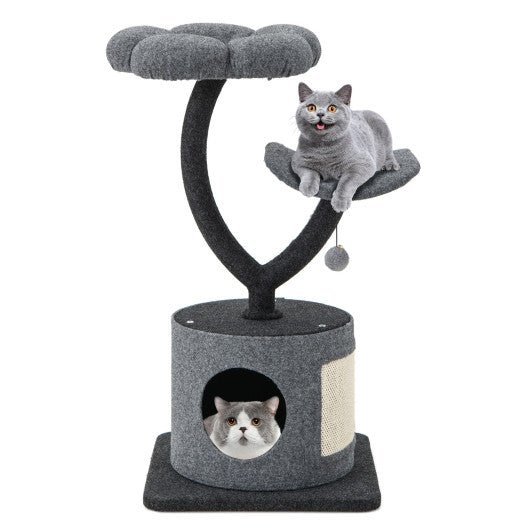  - Cat Tree for Indoor Cats with Curved Metal Supporting Frame for Large & Small Cats - Outdoor Style Company