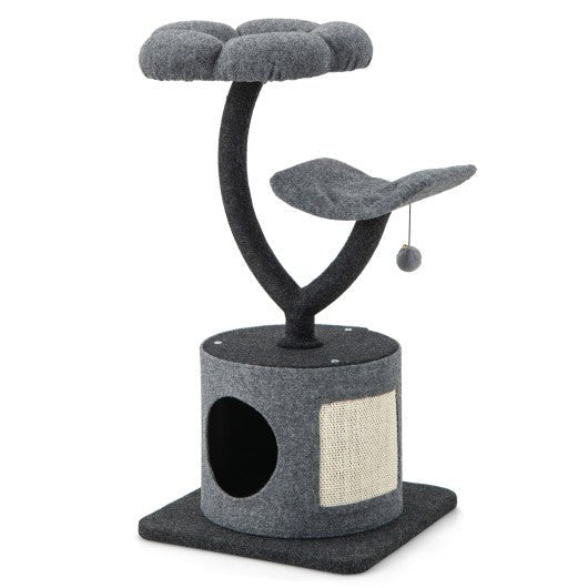  - Cat Tree for Indoor Cats with Curved Metal Supporting Frame for Large & Small Cats - Outdoor Style Company