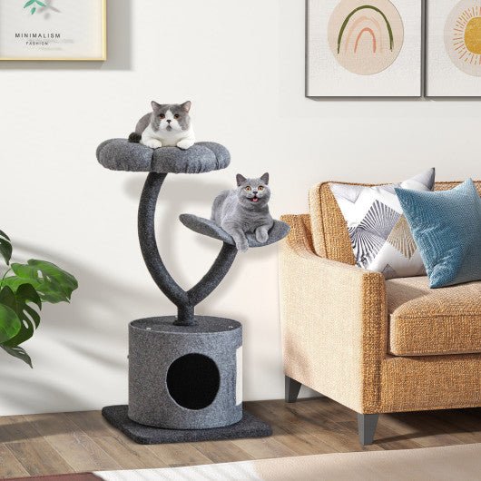  - Cat Tree for Indoor Cats with Curved Metal Supporting Frame for Large & Small Cats - Outdoor Style Company