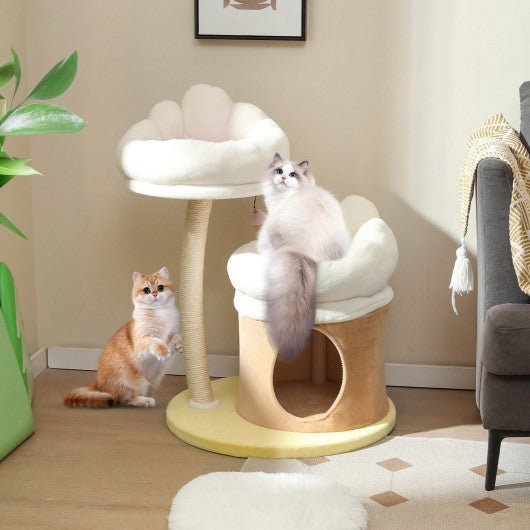  - Cat Tree Small Cat Tower with 2 Removable and Washable Perches - Outdoor Style Company