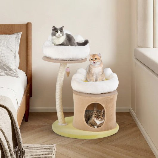  - Cat Tree Small Cat Tower with 2 Removable and Washable Perches - Outdoor Style Company