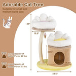  - Cat Tree Small Cat Tower with 2 Removable and Washable Perches - Outdoor Style Company