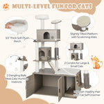  - Cat Tree with Litter Box Enclosure for Indoor Cars - Outdoor Style Company