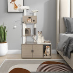  - Cat Tree with Litter Box Enclosure for Indoor Cars - Outdoor Style Company