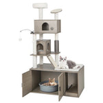  - Cat Tree with Litter Box Enclosure for Indoor Cars - Outdoor Style Company