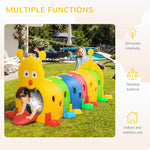 AOSOM-Children Caterpillar Play Tunnel Outdoor Indoor Play Set, Crawl Play Equipment for 3-6 Years Old, 6 Sections, for Daycare, Preschool & Playground - Outdoor Style Company