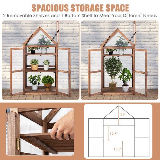  - Cold Frame Mini Wooden Greenhouse for Vegetable and Flower - Outdoor Style Company