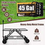  - Collapsible Folding Wagon Cart with Adjustable Handlebar - Outdoor Style Company