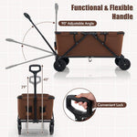  - Collapsible Folding Wagon Cart with Adjustable Handlebar - Outdoor Style Company