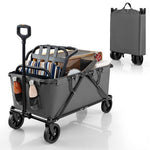  - Collapsible Folding Wagon Cart with Adjustable Handlebar - Outdoor Style Company