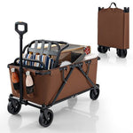  - Collapsible Folding Wagon Cart with Adjustable Handlebar - Outdoor Style Company